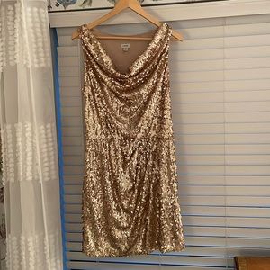 Gold sequin dress. Cache size 12